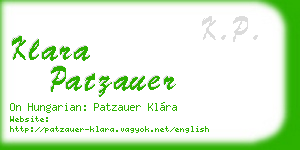 klara patzauer business card
